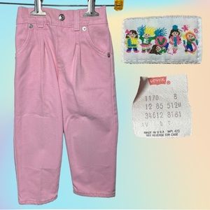 VTG 1985 Levis Pink 512 Jeans Size 4T